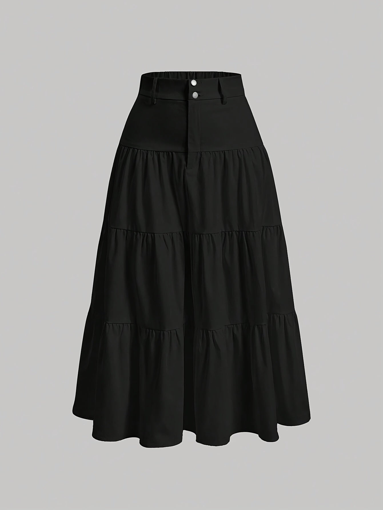 Dam Kjol A-linje Elegant Hög Midja Vår/Sommar
