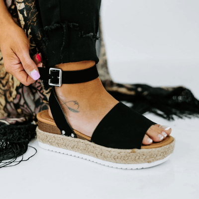Dam Espadrille Plattformssandal – Trendiga Sommarsandaler för Vardag och Resa