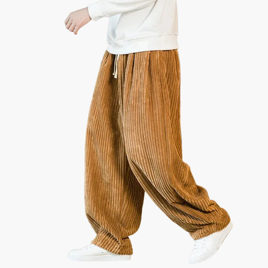 Herrbyxor med breda ben och avslappnad passform – Streetwear för vardag och fritid