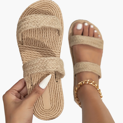 Dam Tofflor Slip-in Minimalist Strandstil Sommar Sandaler