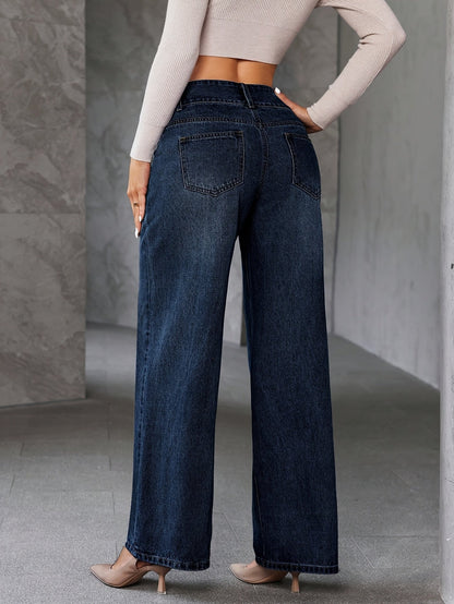 Dam Vida Byxor Hög Midja Vida Ben Casual Stil