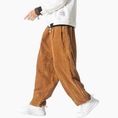 Herrbyxor med breda ben och avslappnad passform – Streetwear för vardag och fritid