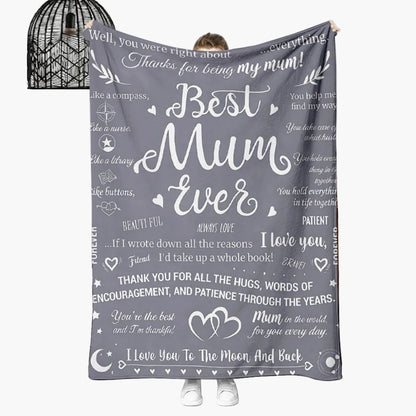 Present till mamma – Bohemisk pläd med känslosamma citat och kärleksfull design för kvinnor