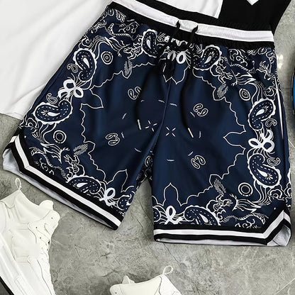 Herr Basketballshorts Streetwear Paisleymönster Sport och Fritid