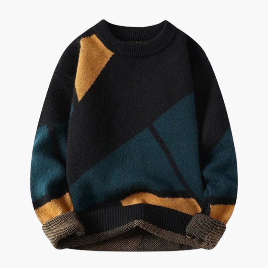 Herr Tröja Stickad Casual Geometrisk Stil Perfekt för Vardagsbruk