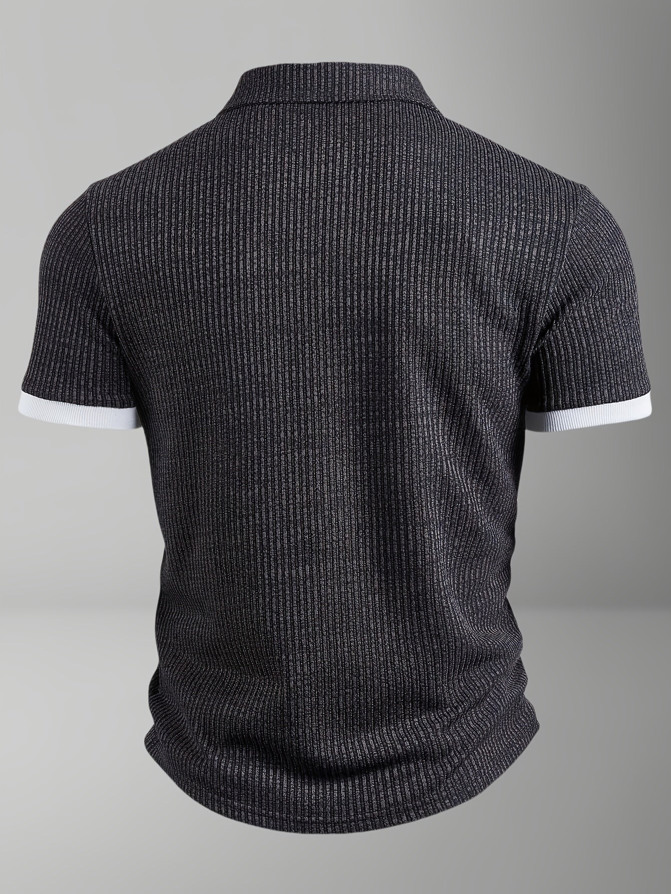 Herr Pikétröja Kortärmad Modern Textur Stil för Vardags- och Fritidsbruk