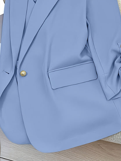 Dam Blazer Casual Vår/Sommar Kavaj med Enkelknäppning och Modern Design