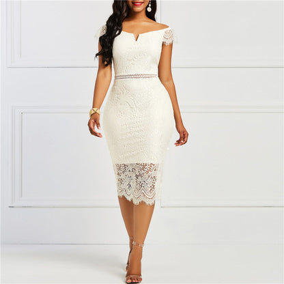 Christine – Långärmad Off Shoulder Klänning