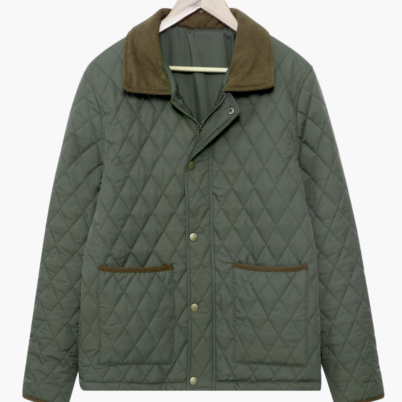 Herr quiltad jacka för höst och vinter – klassisk casual stil