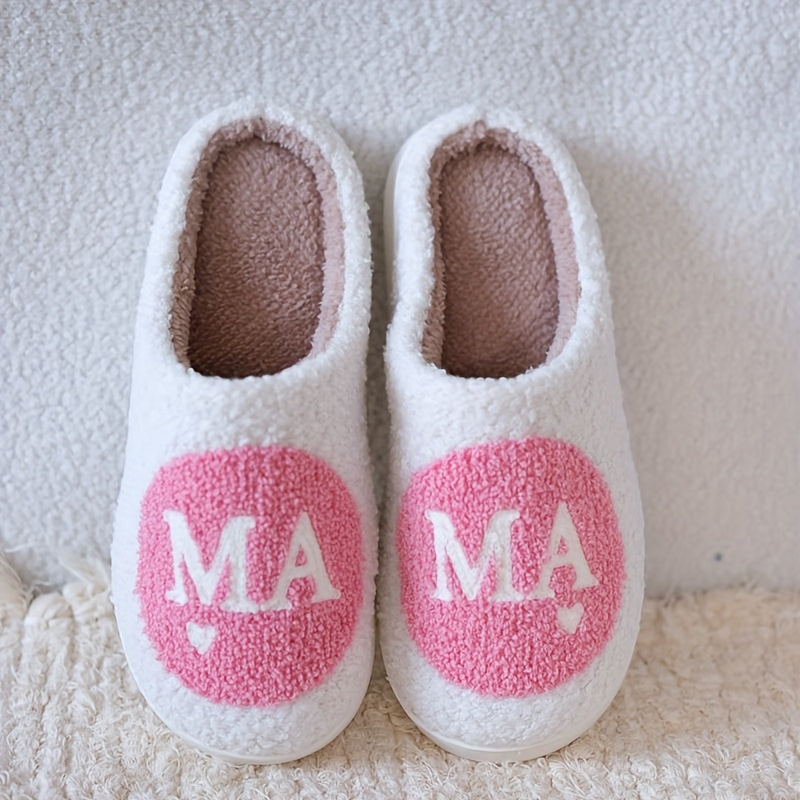 Damtofflor Slip-in Mjuk Spa-stil med MAMA-motiv – Perfekt Present för Mamma, Inomhus Fritid