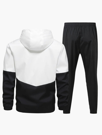 Herr Träningsset Sportig Hoodie och Byxor – Perfekt för Träning och Avslappning