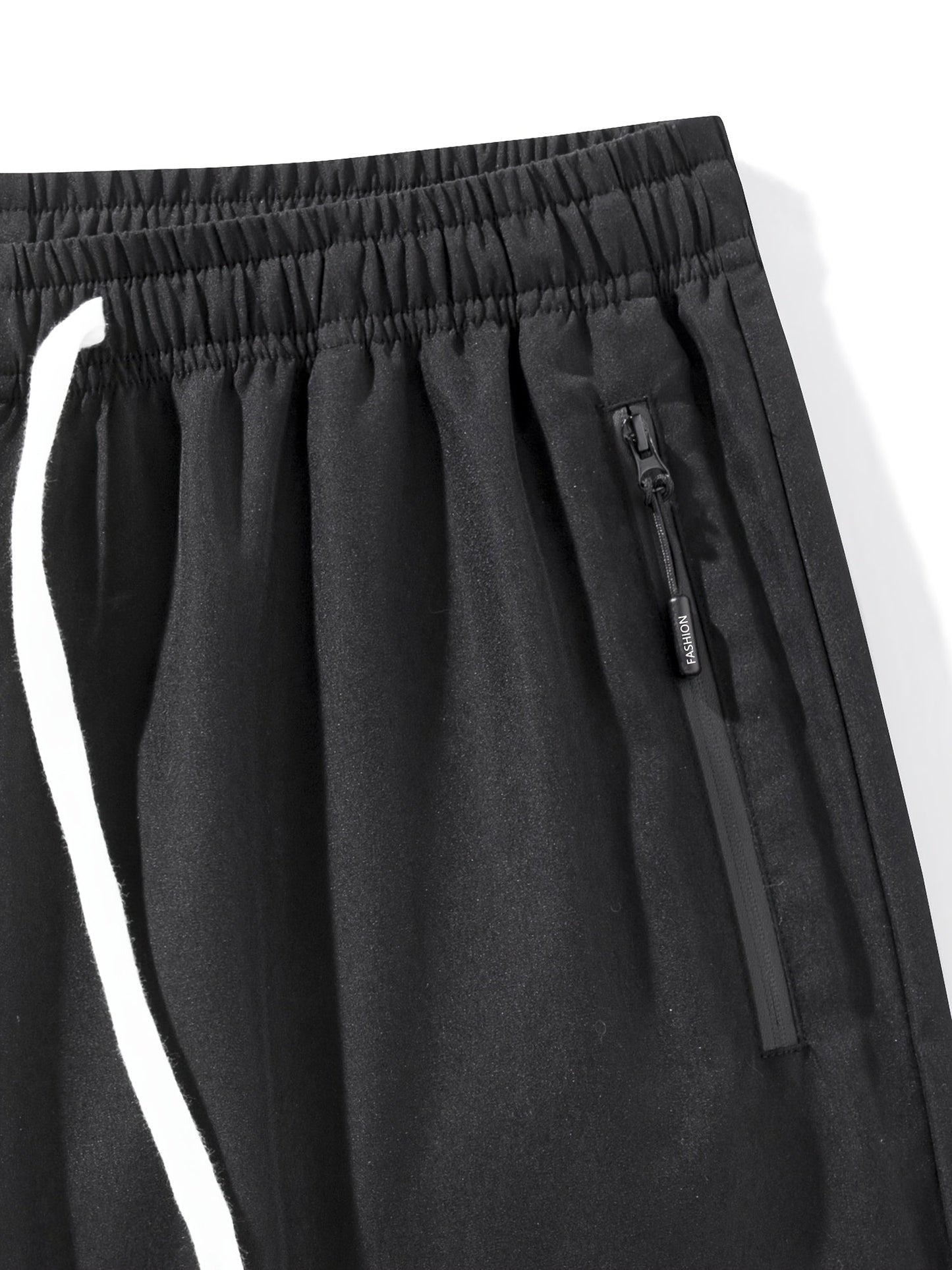 Herrar Sportshorts med Dragkedjefickor – Lösa Träningsshorts för Aktiva