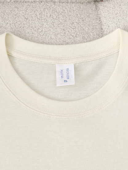 Dam T-shirt med vintage skeppstryck – casual nautisk stil
