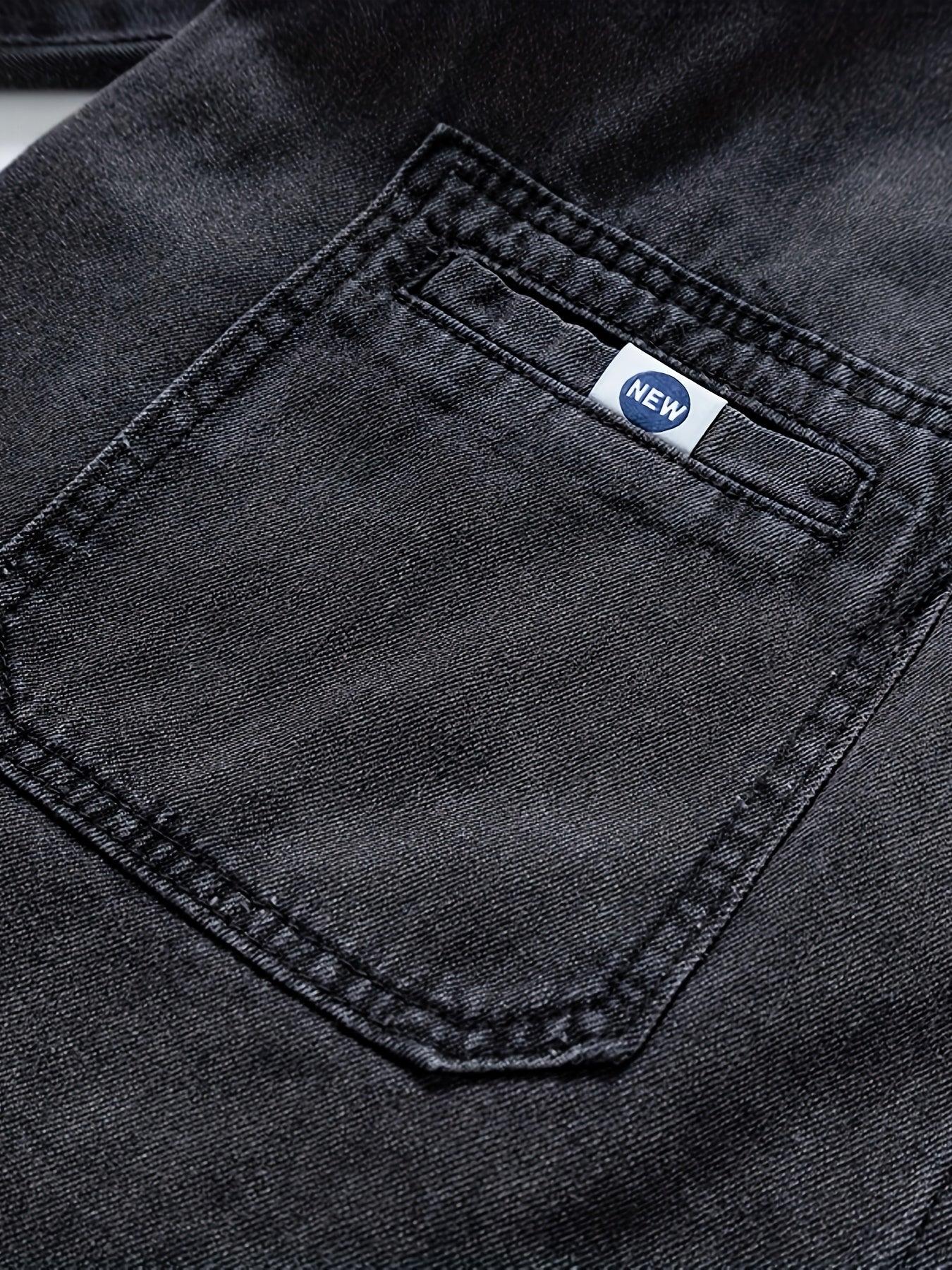 Herr Overshirt Denim – Avslappnad Skjortjacka för Vardag och Fritid