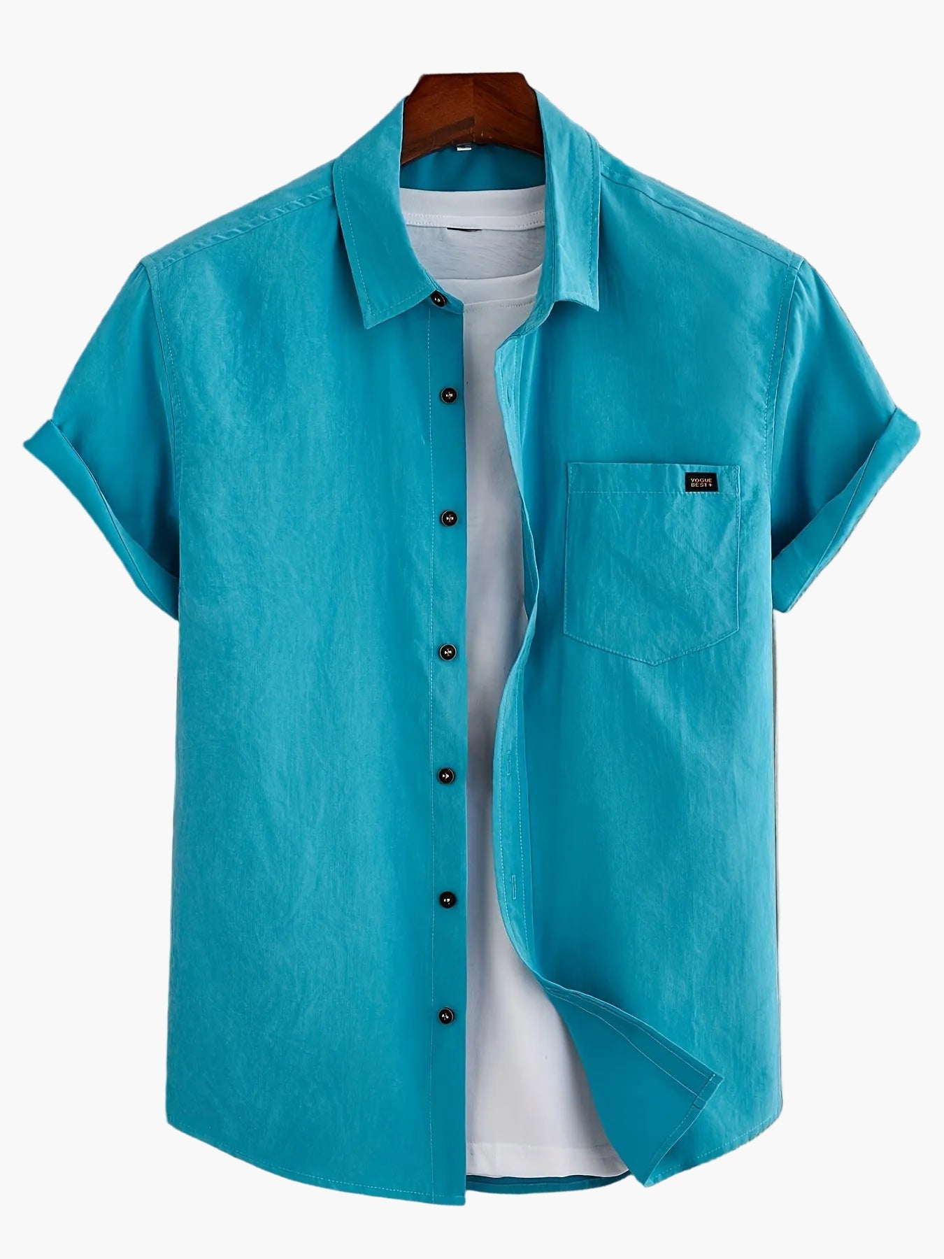 Herr Skjorta Kortärmad Casual Stil Perfekt för Sommar och Vardag