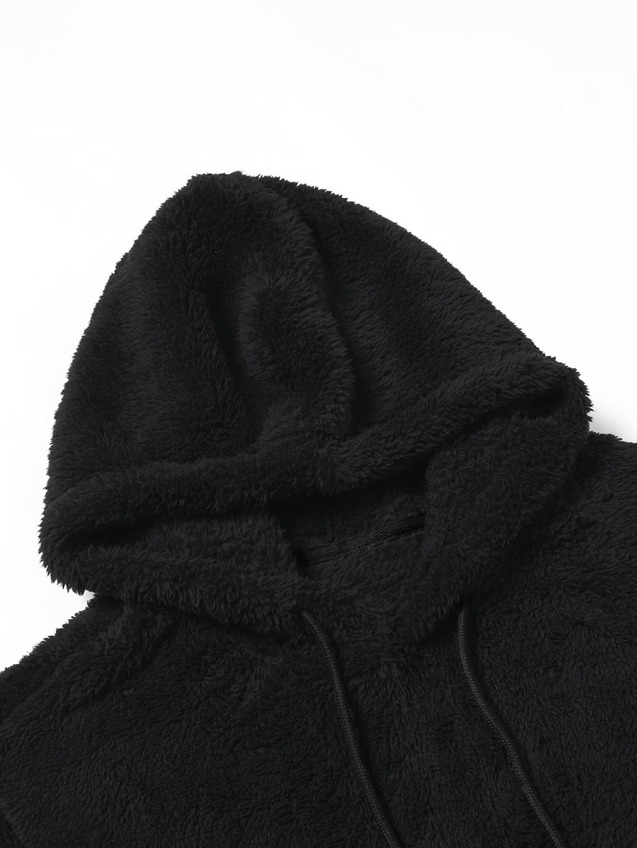 Unisex Mjuk Teddyfleece Hoodie och Byxa Set - Fluffigt Tvådelat Loungeset