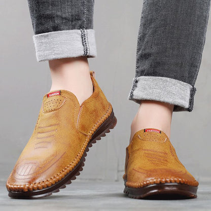 Henry – Andas Halkfria Skinnsneakers för Herr