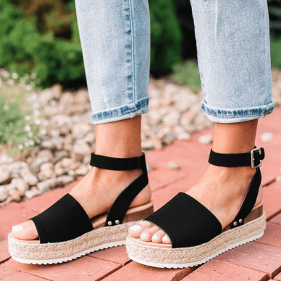 Dam Espadrille Plattformssandal – Trendiga Sommarsandaler för Vardag och Resa