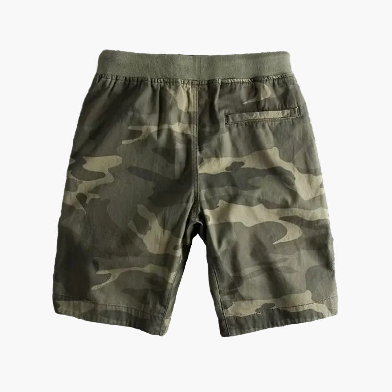 Herrshorts Kamouflage Sportiga Träningsshorts med Ledig Passform