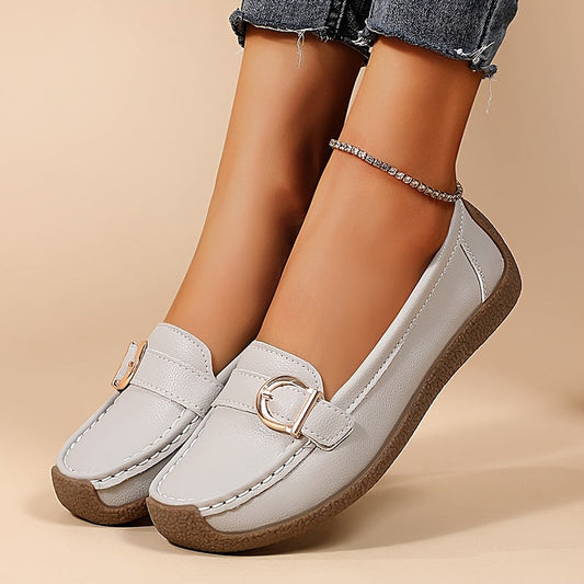 Damloafers med elegant spänne – Bekväma och stilrena vardagsskor för kvinnor