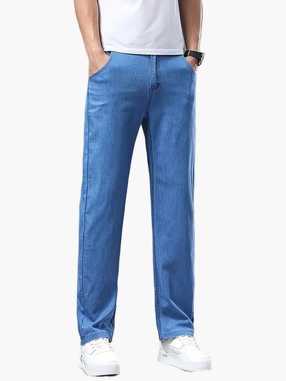 Herr Byxor – Klassiska Stilrena Jeans för Vardag och Fritid – Regular Fit