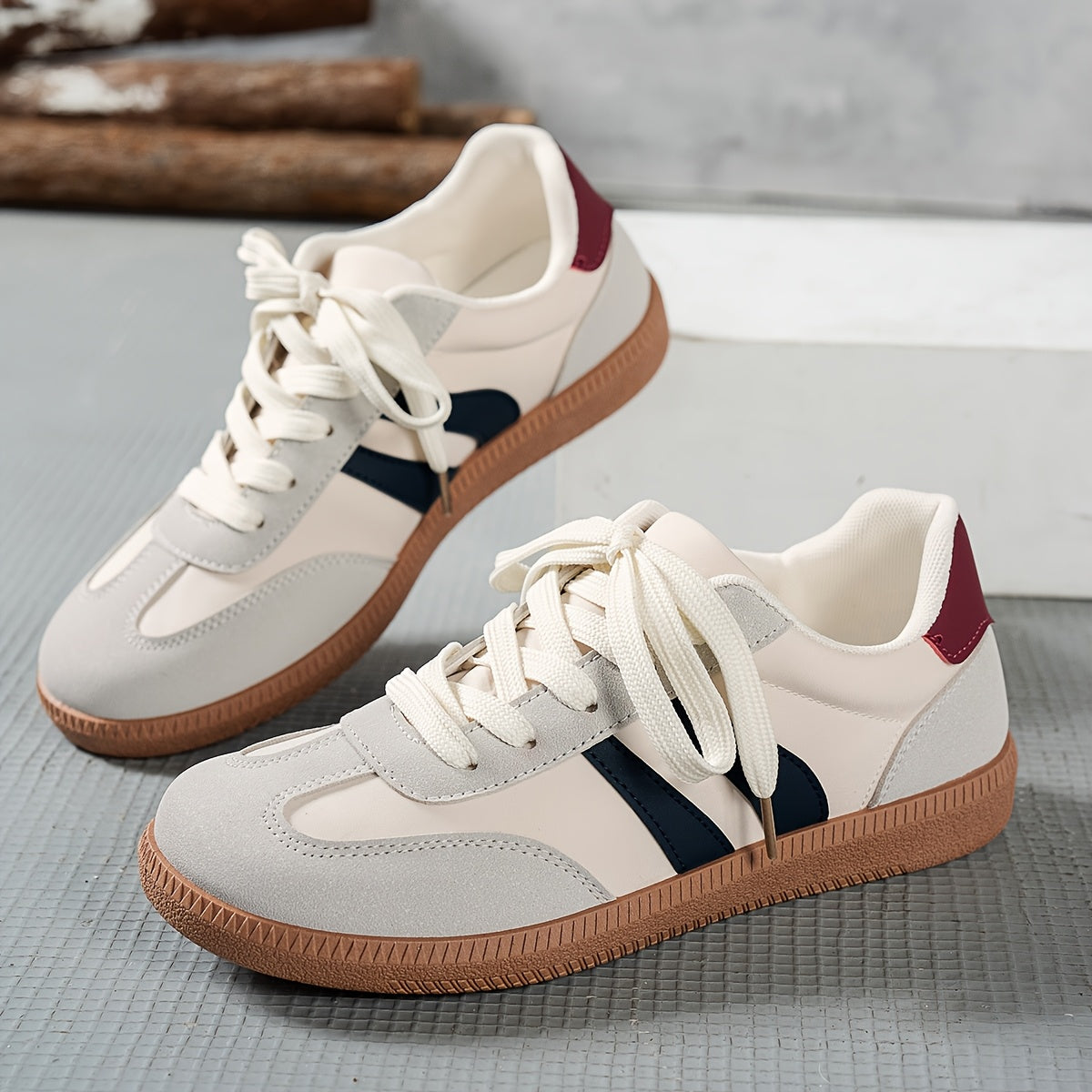Dam Sneakers Retro Stil Vardagsskor Bekväma Träningsskor