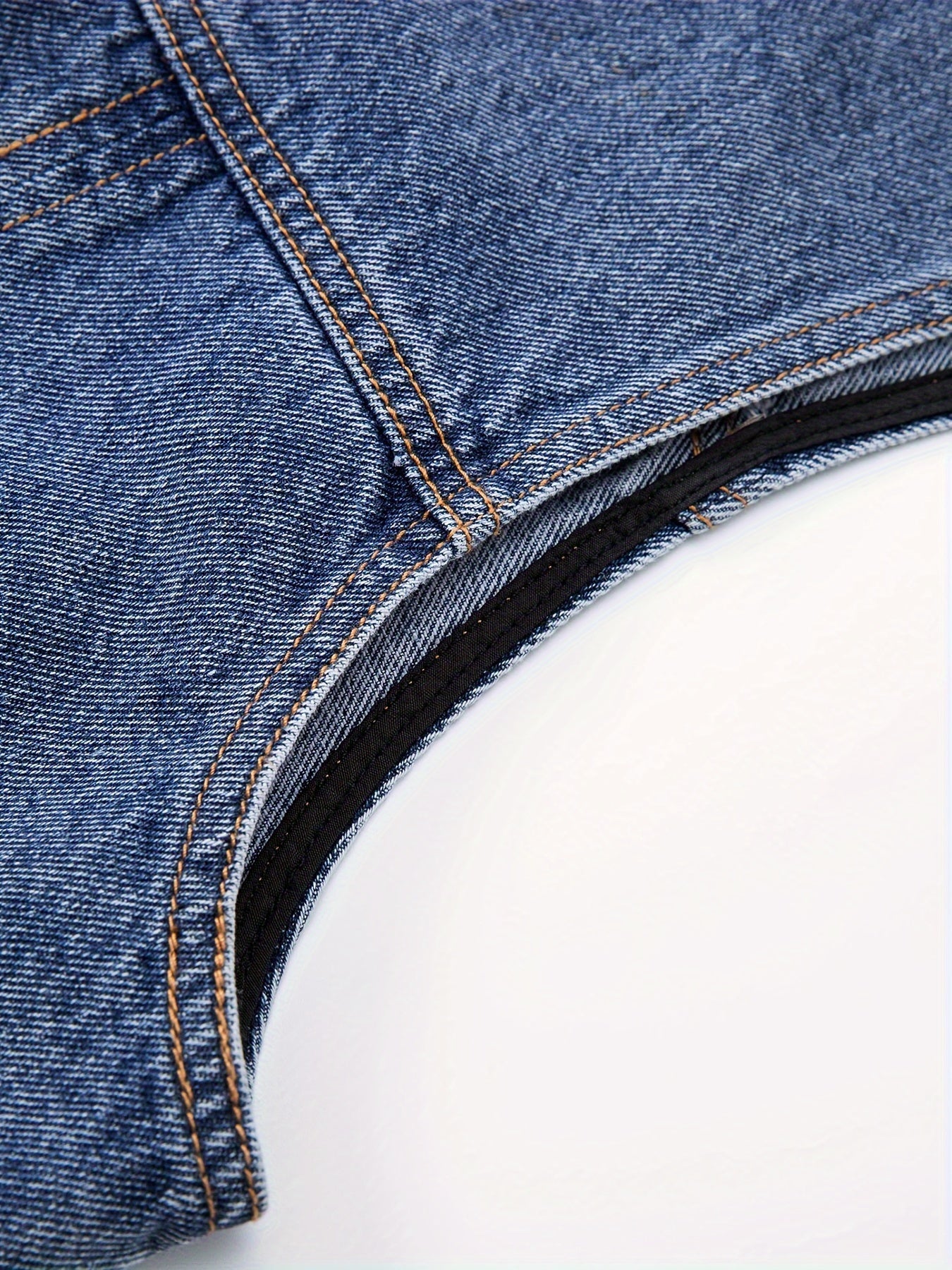 Herrväst i denim – Ärmfri, avslappnad stil för vardagsbruk