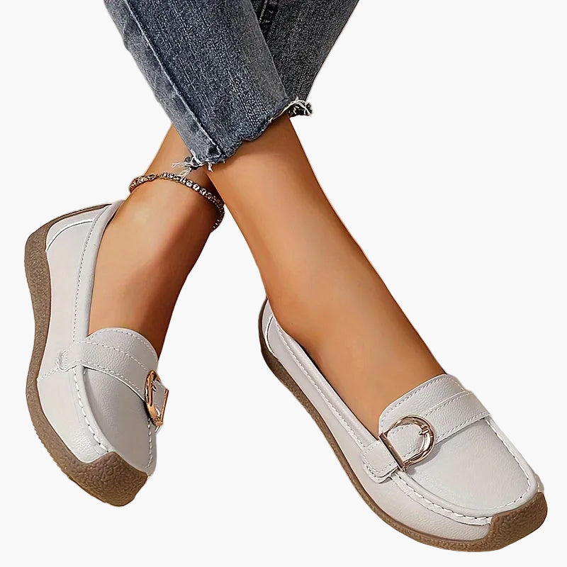 Damloafers med elegant spänne – Bekväma och stilrena vardagsskor för kvinnor