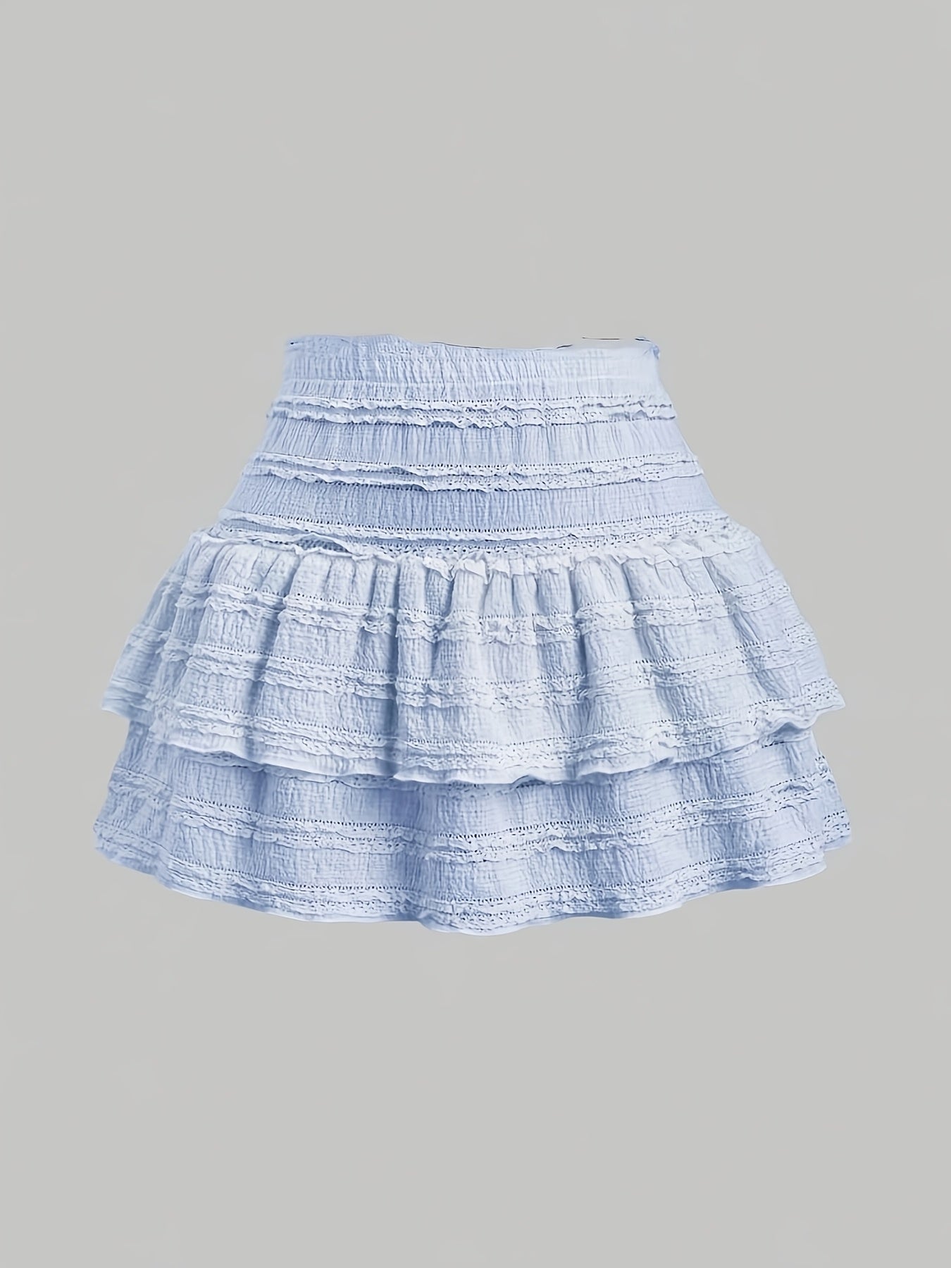 Dam Volangkjol Mini Söt Stil Vår/Sommar Fest och Vardag