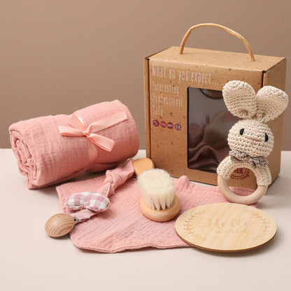 Unisex Baby Presentset med Djurtema – Perfekt Gåva för Nyfödda och Babyshower
