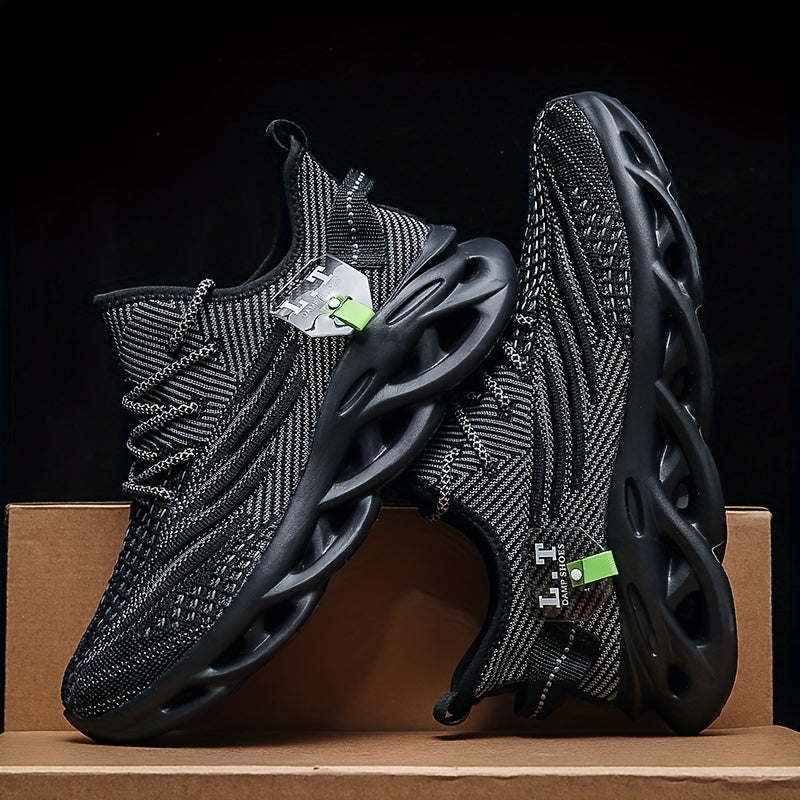 Herr Sneakers Sportiga Löparskor med Modern Design – Bred Passform och Unik Sula