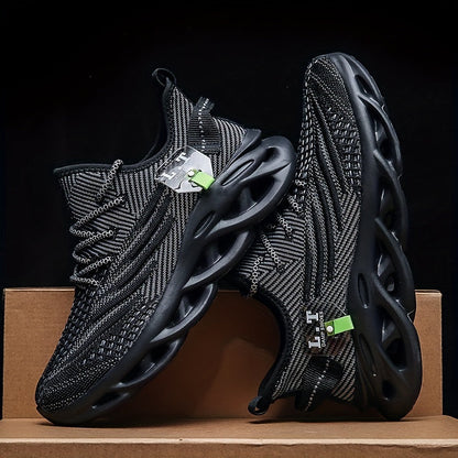 Herr Sneakers Sportiga Löparskor med Modern Design – Bred Passform och Unik Sula