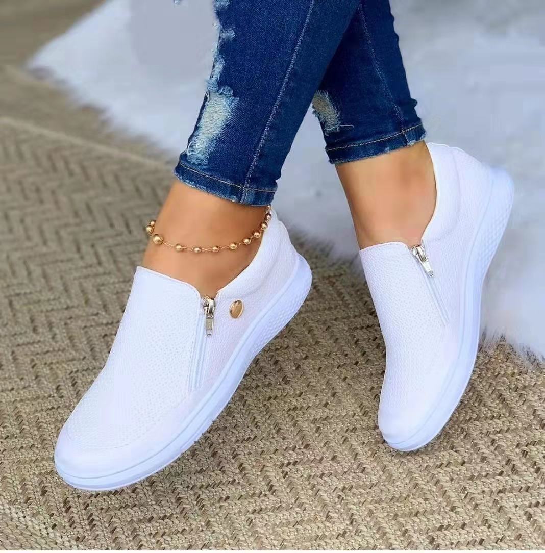 Tanya – Casual Sports Fashion Sneakers med Dragkedja