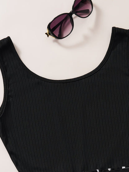 Dam Playsuit Elegant Randig Sommar Kortärmad med Midjeband