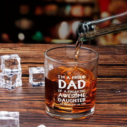 Herrarnas whiskeyglas med rolig text – Perfekt present till pappa från dotter, fars dag, baraccessoar