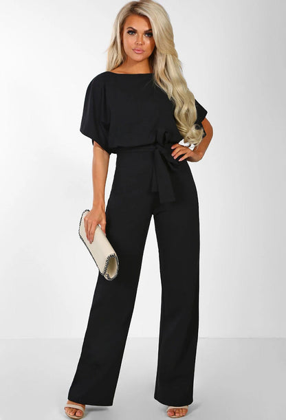 Jenny – Kortärmad Jumpsuit med Snörning i 7 Färger