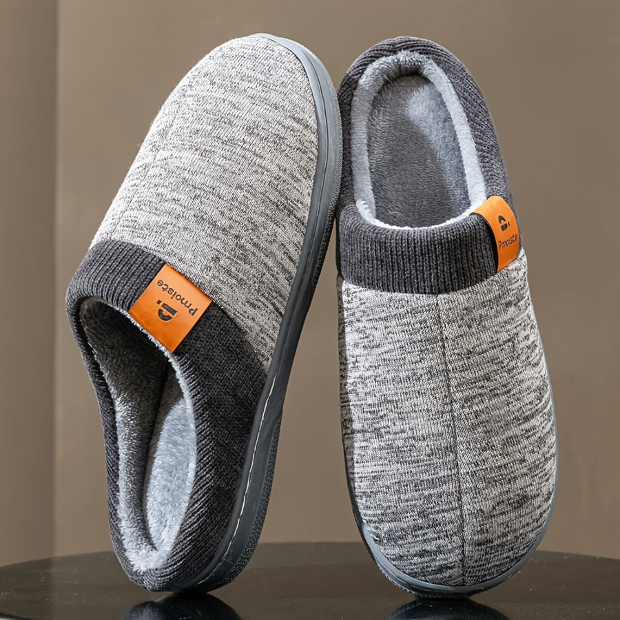 Unisex tofflor med mjukt foder och stickad ovandel, flera färger