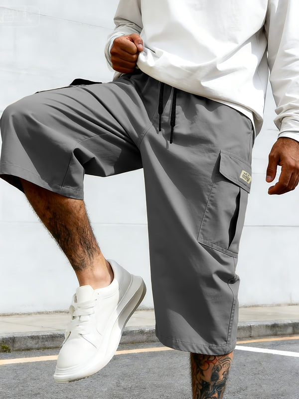 Herr Bermudashorts i cargo-stil för vardagsbruk och streetwear