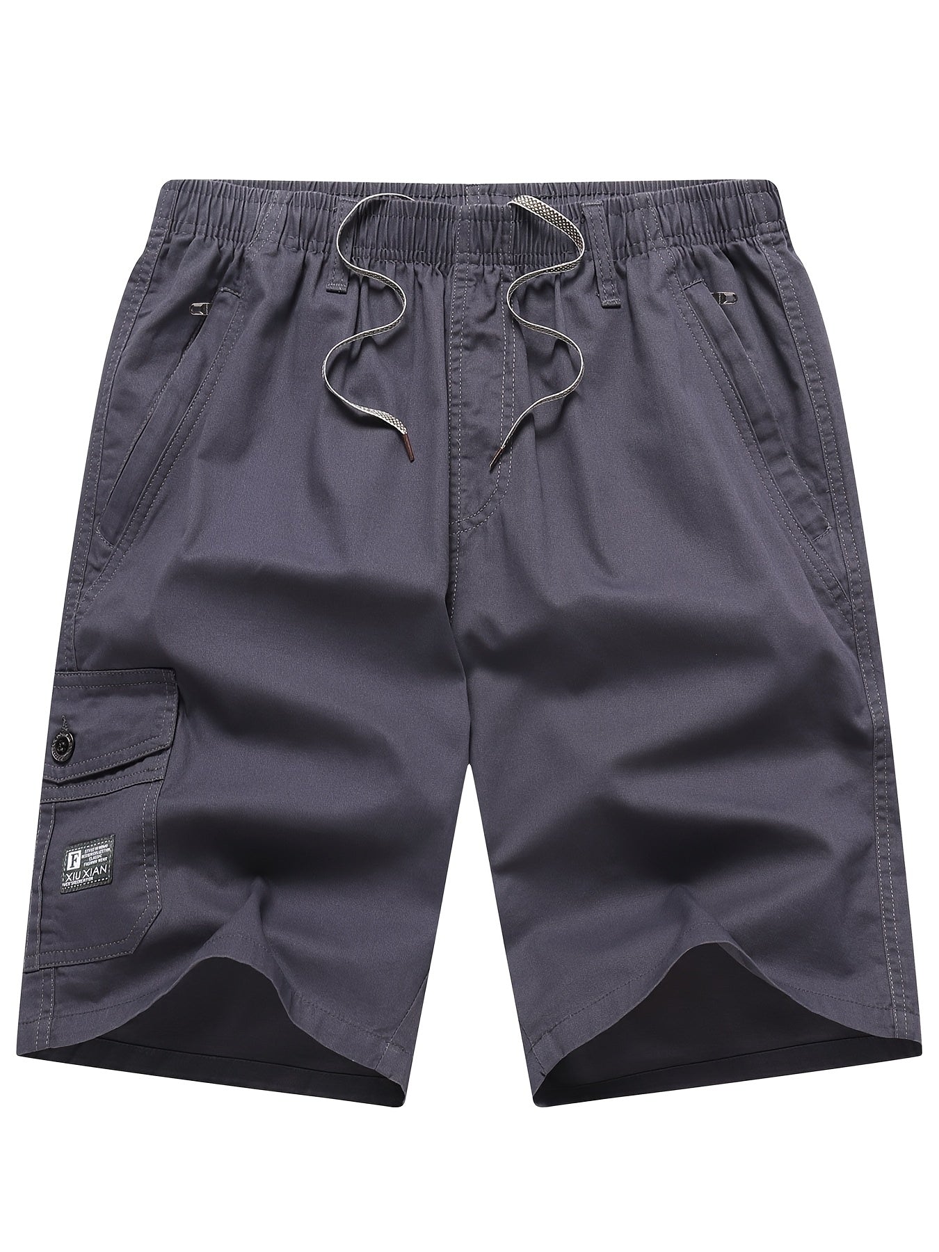 Herrarnas avslappnade cargoshorts med fickor för vardag och fritid
