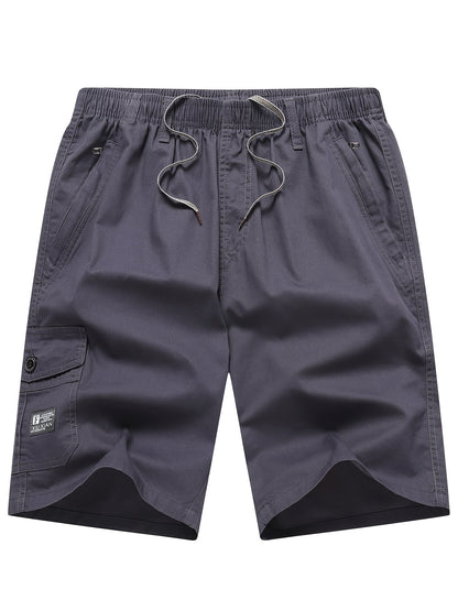 Herrarnas avslappnade cargoshorts med fickor för vardag och fritid