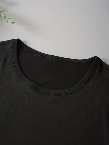 Dam T-shirt med rolig text – Avslappnad vardagsstil – Perfekt för sommar och fritid