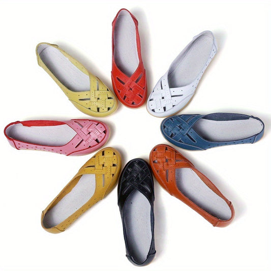 Dam Ballerinaskor Slip-on Klassiska Flats för Vardag och Sommar