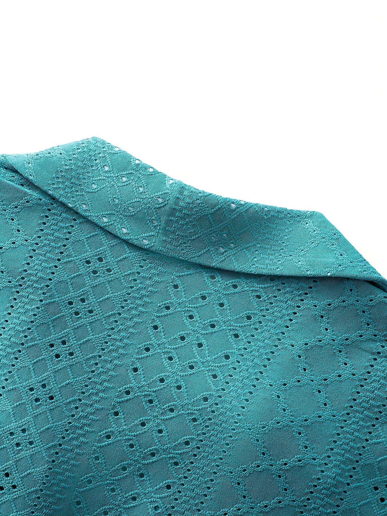 Herr Skjorta Kortärmad Modern Skjortjacka Med Broderat Mönster För Sommar och Semester