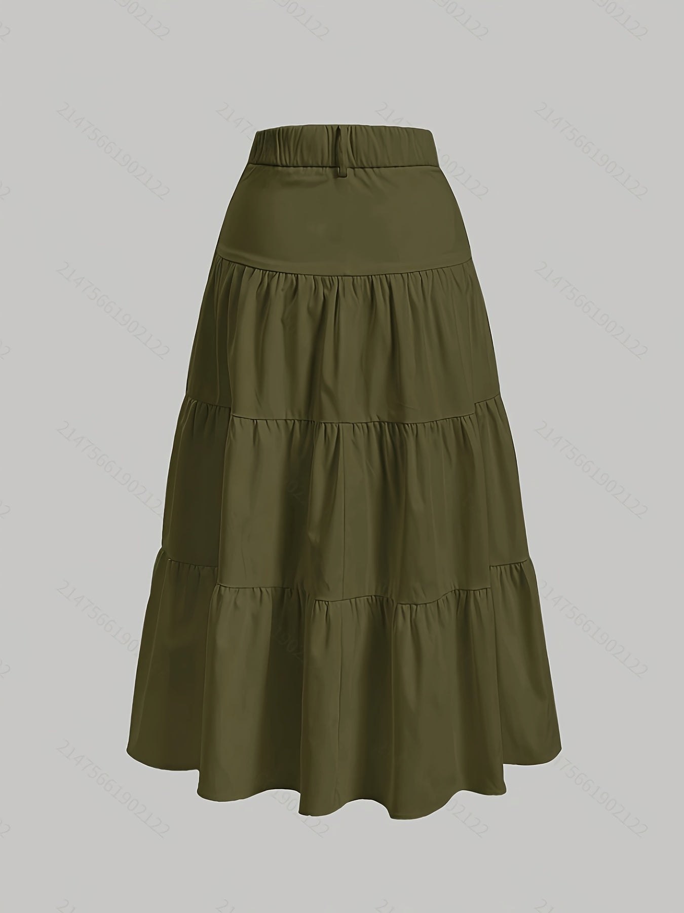 Dam Kjol A-linje Elegant Hög Midja Vår/Sommar