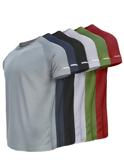Herr T-shirt Sportig Träningsfunktion Kortärmad för Aktiv Livsstil