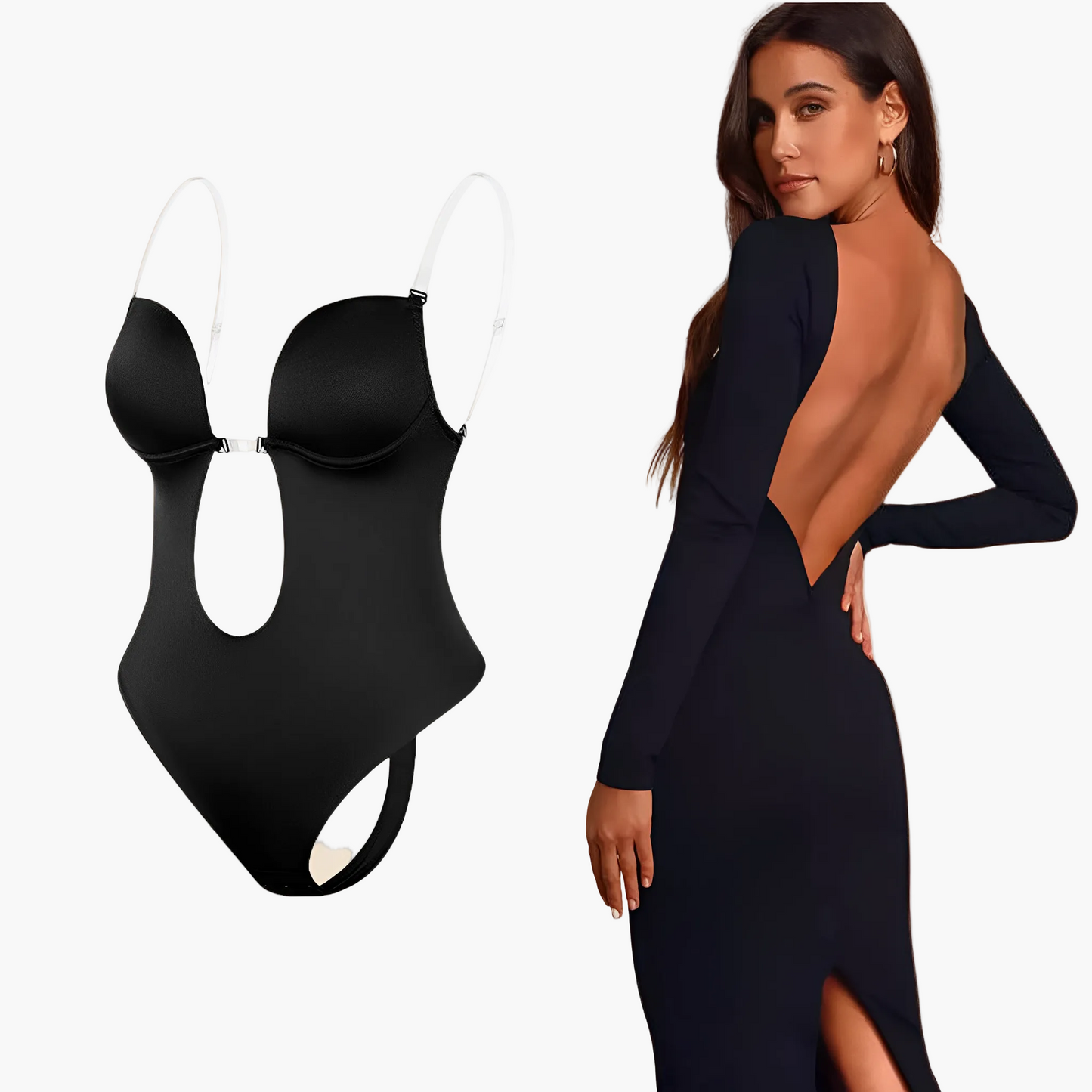 Dam Bodysuit BH med Öppen Rygg – Perfekt för Rygglösa Klänningar & Eleganta Outfits