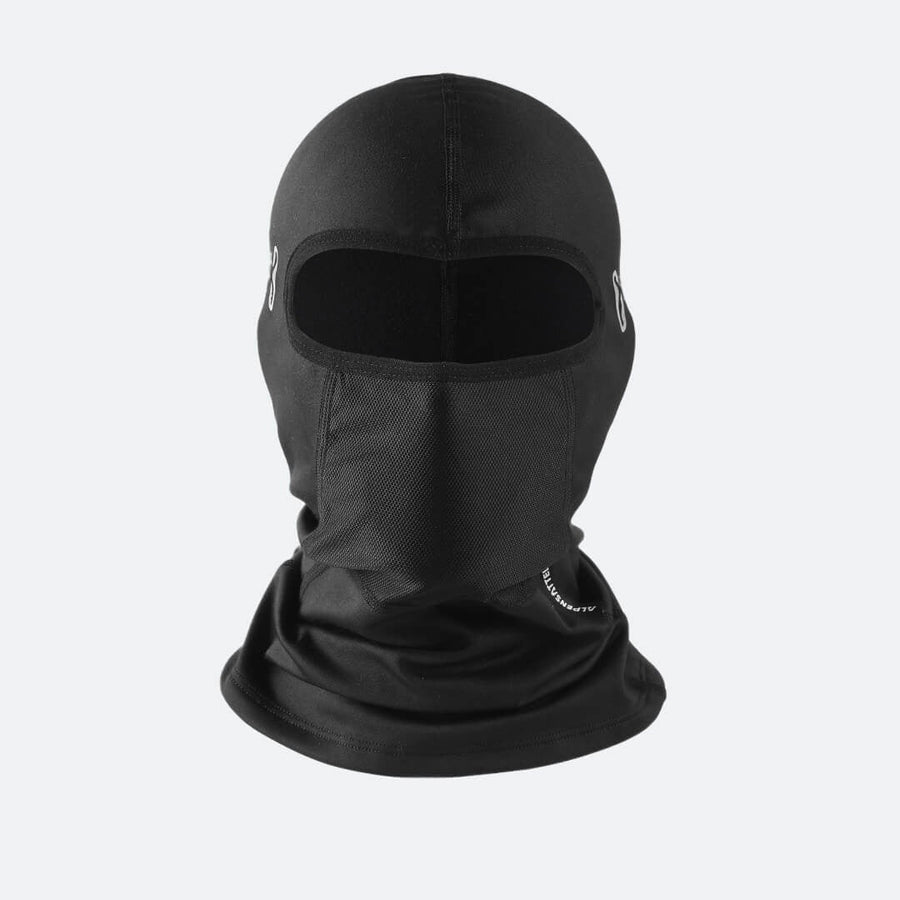 Svart Balaclava med Halsvärmare och Ventilationsnät