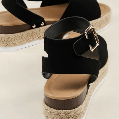 Dam Espadrille Plattformssandal – Trendiga Sommarsandaler för Vardag och Resa