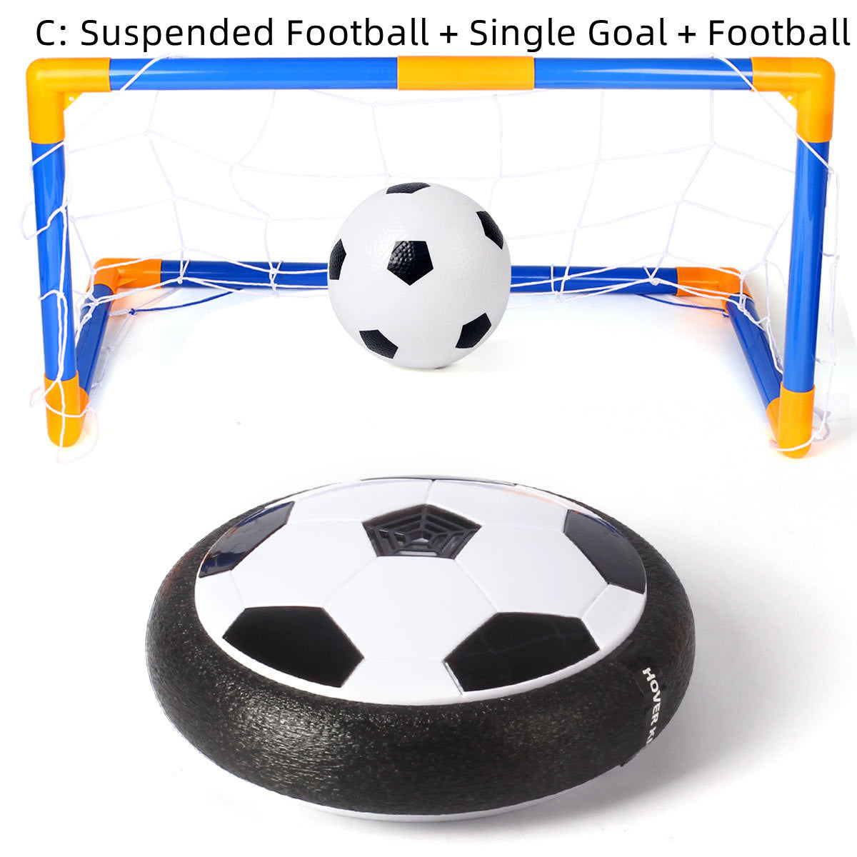 Barns Hover Fotbollsspel – Inomhus/Utomhus med LED-ljus och Mål