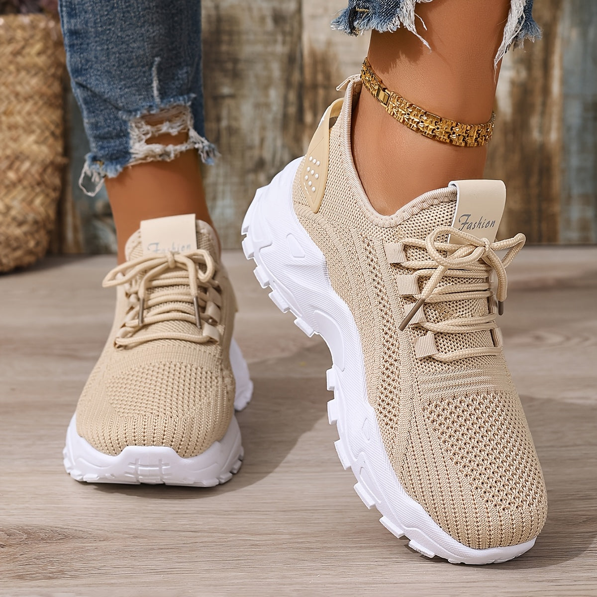 Dam Sneakers Sportig Stil Löparskor för Vardagsbruk och Träning